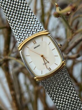Vintage 1988 Seiko Dolce 7741-5110 Men’s Mesh Strap Watch [Very Good Condition]